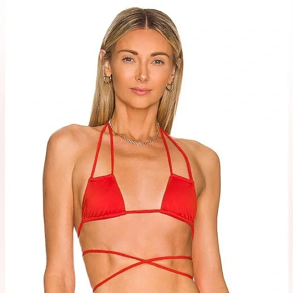 🍊 WE ARE HAH Haht Blood Orange SET Titsy Top + Get Waisted Bottom Sz M - Picture 3 of 5